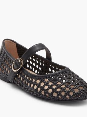 Stuart Weitzman Freya Mary Jane Flat  black size 6.5